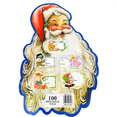 Vintage Christmas Gift Tags Lot Of 100 Unused Holiday To From Tags Xmas Santa • $17.09