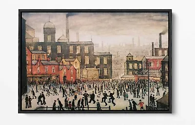 £21.99 • Buy Lowry Style Our Town -deep Floater/float Effect Framed Canvas Art Print