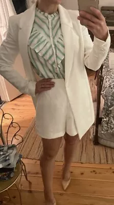 $39.50 • Buy Kookai White Blazer Shorts Dress 36 