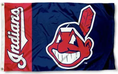 FLAG 3X5 Man Cave 3 X 5 Banner Cleveland Indians Baseball USA Tailgating Flags • $18.21