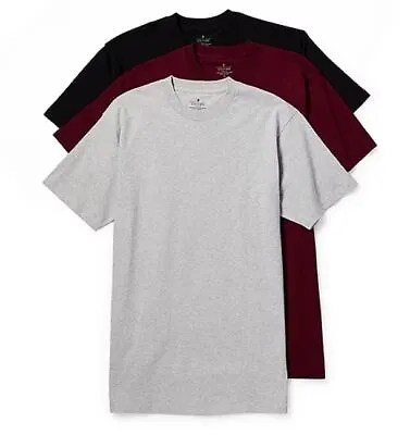 Stafford 3-Pack Men's 100% Cotton Heavy Weight Crew-Neck T-Shirt Assorted Colors • $49.99