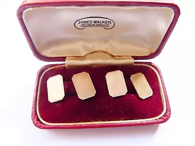 Vintage 1960's Hallmarked 9ct Gold Cufflinks In Original Box • £160