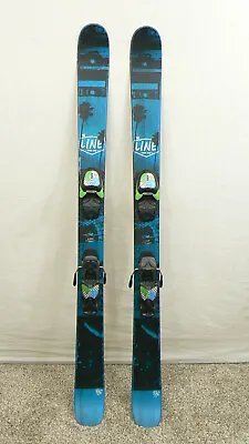 $159 • Buy 123 Cm LINE Super Hero Twin-Tip Freestyle Skis W/ MARKER Bindings