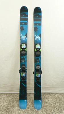 $159 • Buy 123 Cm LINE Super Hero Twin-Tip Freestyle Skis W/ MARKER Bindings