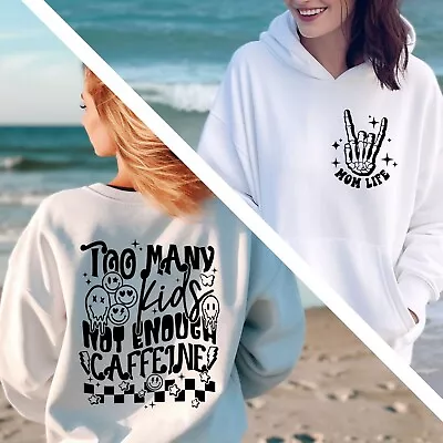 Too Many Kids Not Enough Caffeine Mom Life Sweatshirt Skeleton Crewneck • $26.99