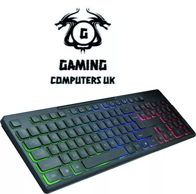 Gaming Keyboard Mouse Led Rgb Rainbow Colour Back Light Usb Wired Pc Ps4 Xbox  • £10.99