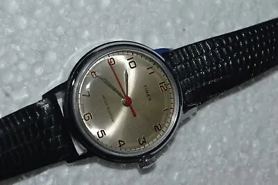 TIMEX 23150-2471 Wind Up Watch 30mm Mechanical Tested Works Fine Real Vintage • $110.49