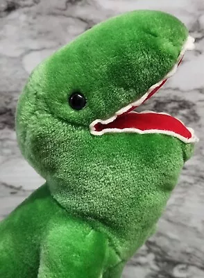 Vintage Trudy Brand Plush Green Dinosaur. Tyrannosaurus Rex. Stands Alone. • $24