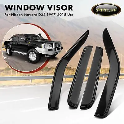 4x Weather Shield Weathershield Window Visors For Nissan Navara D22 1997-2015 • $45.99