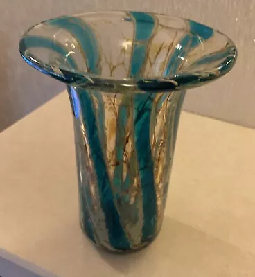 Late 1970 Early Medina Glass Malta. Small  Striped Vase See Photos • £14.50