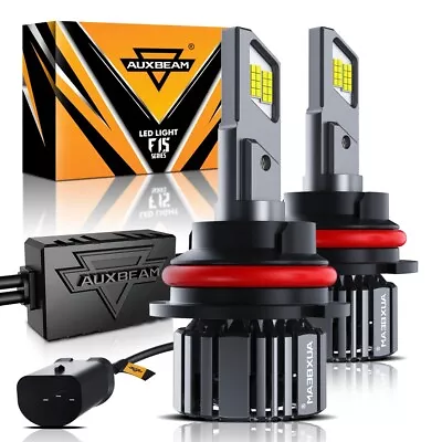 AUXBEAM 9007 HB5 LED Headlight Bulbs Kits Hi/Lo Beam 6500K White Upgrade Canbus • $42.99