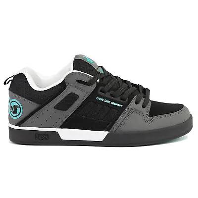 DVS Men's Comanche 2.0+ Low Top Sneaker Shoes Black Charcoal Turquoise Nubuck • $148.09