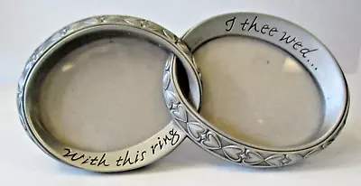  With This Ring I Thee Wed...   Pewter Wedding Photo Picture Frame By Malden • $14.93