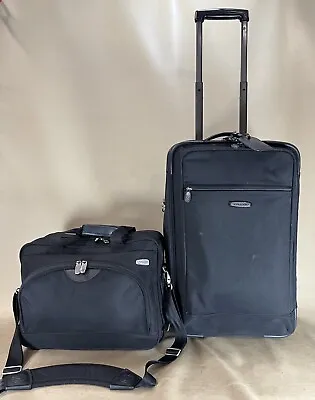 $245 • Buy Used DAKOTA By Tumi Black 22  Upright Exp Wheeled Suitcase & 16” Exp Briefcase