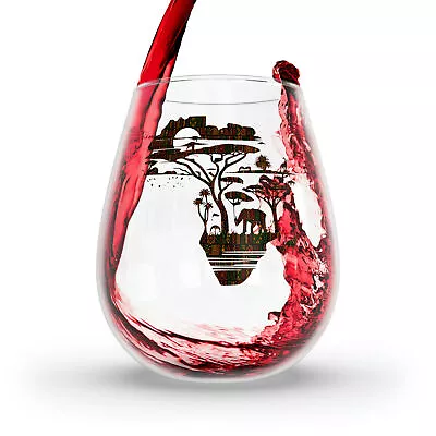 Africa Map Wine Glass (Stemless) • $23.83