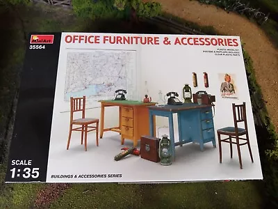 Miniart 1/35 Scale Office Furniture And Accessories • £19