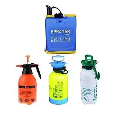 Pressure Sprayer 2 5 8 20 Litre Manual Bottle Knapsack Weed Killer Garden LTR UK • £18.29