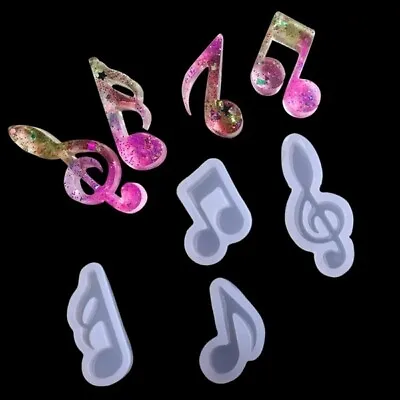 Musical Note Silicone Fondant Mold Cake Sugarcraft Decorating Chocolate Mould ~ • $1.24