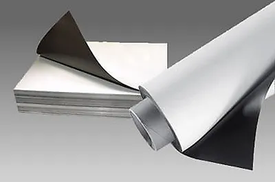 A4 -610mm Rolls Of 0.5mm White And Plain Flexible Magnetic Sheet Sheeting Making • £3.42