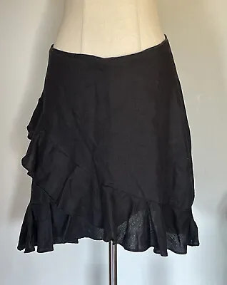 Womens Black Zimmermann Skirt Size 1 100% Linen • $89.95