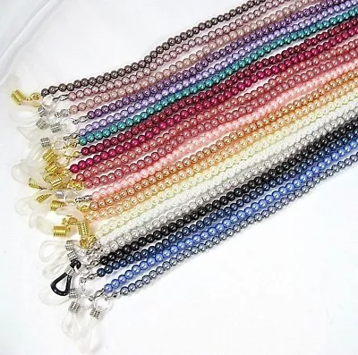 $9.99 • Buy Pearl Eyeglass Reading Glasses Sunglass Spectacles Holder Cord Chain Strap 70cm