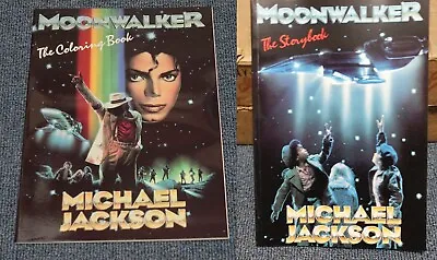 1 Michael Jackson Moonwalker 1988 Coloring Book & 1 Story Book Brand New Lot • $17