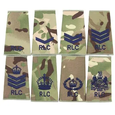 Rlc Royal Logistics Corp British Army Mtp Multicam Pcs Rank Slides • £5.95