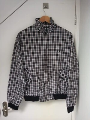 £125 • Buy Fred Perry Dead 60's Harrington Monochrome Red/Black Tartan Jacket 38 (S) RARE