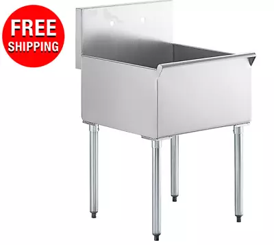 24  X24  X 14 Stainless Steel Commercial Utility Sink Prep Hand Wash Laundry Tub • $278.73