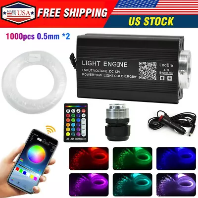 1000pc Fiber Optic Car Home Headliner Star Light Kit Roof Ceiling Lights Remote • $52.99