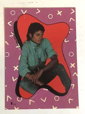 Michael Jackson Trading Card Sticker 1984 #9 • $2.25