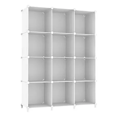 Cube Storage Organizer Modular Storage 12 Cube Bookshelf DIY Plastic Closet C... • $51.98