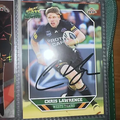 Chris Lawrence Signed 2011 Select Champions NRL Card Wests Tigers • $5