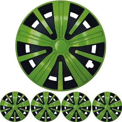 16 Inch 4x Premium Design Hubcaps   Spinel To   IN Green Black • $160.77