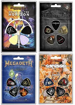 £4.99 • Buy Official LOGO PLECTRUM SET - BRING ME THE HORIZON Candlemass MEGADETH Carcass 