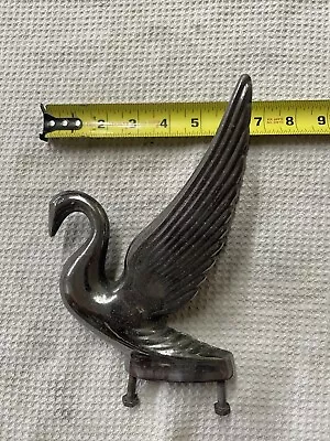 Vintage Large Packard Style Swan Hood Ornament Chrome Rat Kustom • $59