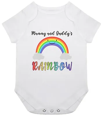 Rainbow Baby Grow Babygrow Name Gift Born Love Rain Bow Miracle Sweet Boy Girl • £7.95