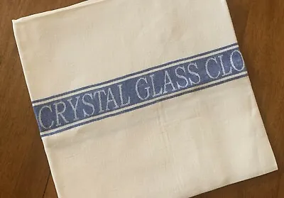 Thomas Ferguson Quality Linen Crystal Glass Cloth - Blue Stripe. Ireland. • £22