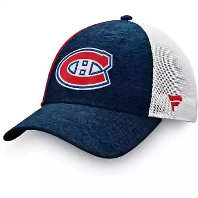 Montreal Canadiens Fanatics Navy Blue Adjustable Snapback Mesh Trucker Hat • $29.99