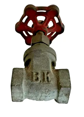 Vintage Brass B-K Stop Valve With Red Handle 1/2  - 125 • $14.50