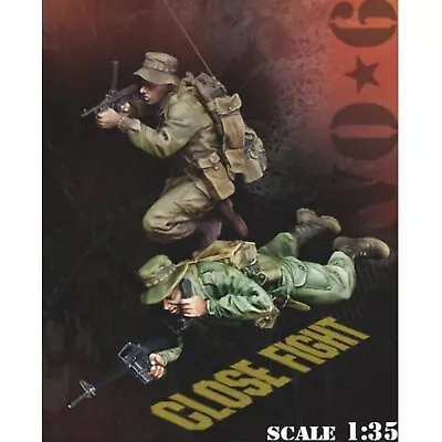 1:35 Resin Figures Model Kit Vietnam War AU Soldiers 2 Man Unassembled Unpainted • $15.45