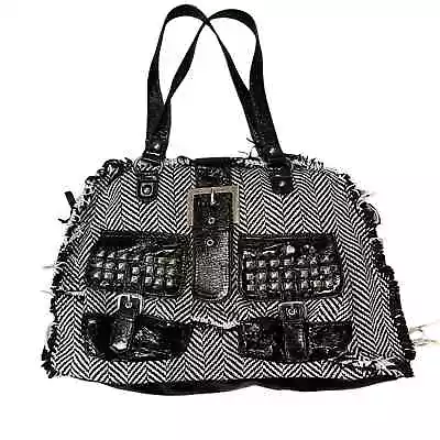 Vieta Black And White Tweed Bag Purse NWOT • $29.99