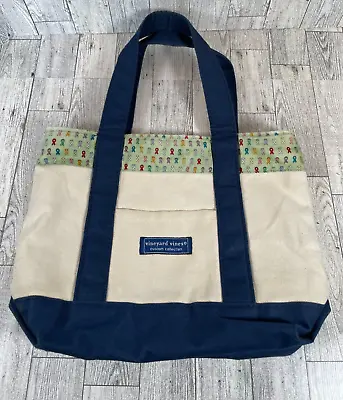 Vineyard Vines Custom Collection Tote Bag Canvas Breast Cancer • $14.99