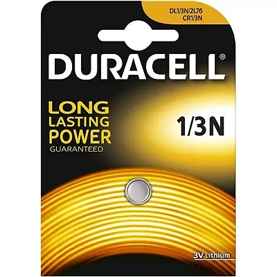 2x DURACELL 1/3N Lithium 3V Batteries DL 1/3 N CR1/3N 2L76 UK Battery  • £9.45