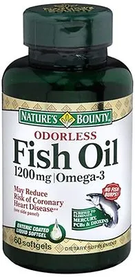 $12.80 • Buy Nature's Bounty Fish Oil 1200 Mg Omega-3 And Omega-6, 60 Odorless Softgels