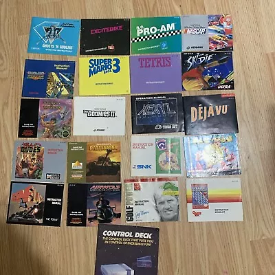 Free Shipping Lot Of 20 Nintendo NES Instruction Booklets Manuals • $90