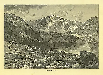  Colorado Antique CHICAGO LAKE  1874 Thomas Moran  Woodcut Print CLASSIC ART ! • $7.99