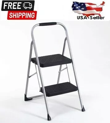 COSCO Two Step Big Step Folding Step Stool With Rubber Hand Grip Gray • $49.99