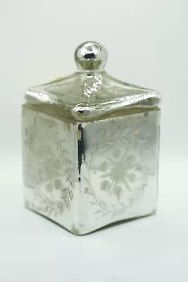 Vintage 5 Inch Mercury Glass Lidded Jar • $24