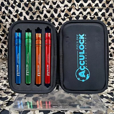 $109.95 • Buy NEW Field One Acculock Barrel Insert Kit (6 Inserts & Case) - Luxe - Colored